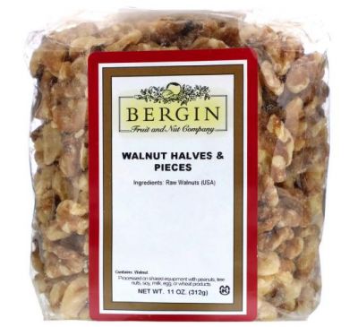 Bergin Fruit and Nut Company, Walnut Halves and Pieces, 11 oz (312 g)