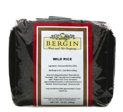 Bergin Fruit and Nut Company, Wild Rice, 16 oz (454 g)