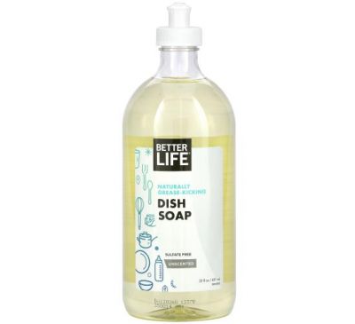 Better Life, натуральное моющее средство для удаления жира с посуды, без запаха, 651 мл (22 жидк. унции)