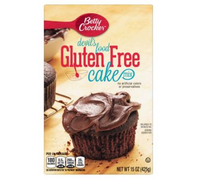 Betty Crocker, Devil's Food Cake Mix, Gluten Free, 15 oz (425 g)