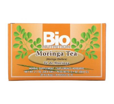 Bio Nutrition, чай из моринги, 30 чайных пакетиков, 58,8 г (2,1 унции)