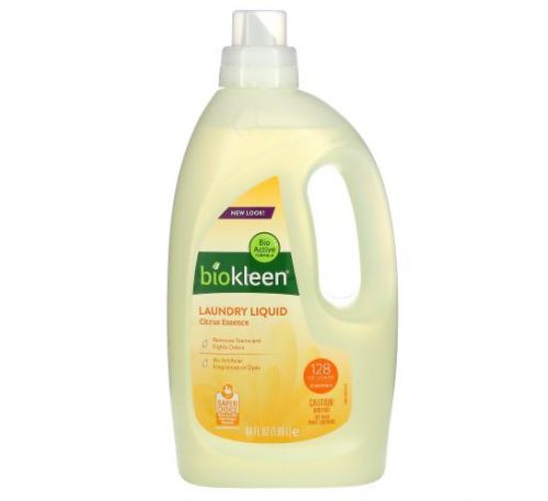 Biokleen, Laundry Liquid, Citrus Essence, 64 fl oz (1.89 L)