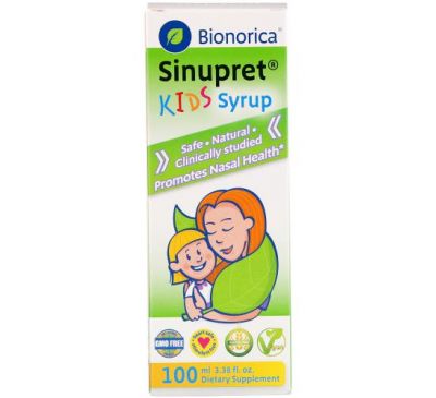 Bionorica, Sinupret, сироп для детей, 100 мл (3,38 жидкой унции)