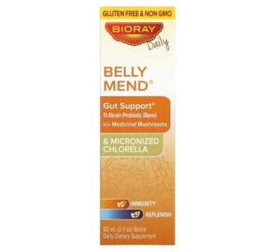Bioray, Belly Mend, Gut Support, Alcohol Free, 2 fl oz (60 ml)