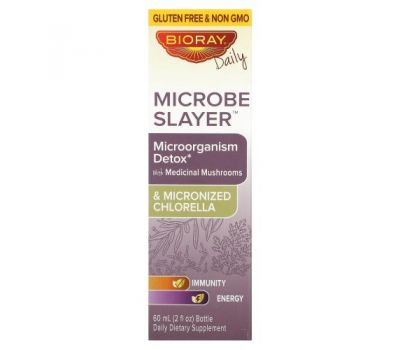 Bioray, Microbe Slayer, Microorganism Detox, Alcohol Free, 2 fl oz (60 ml)