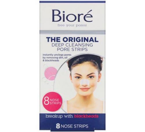 Biore, Deep Cleansing Pore Strips, 8 Nose Strips