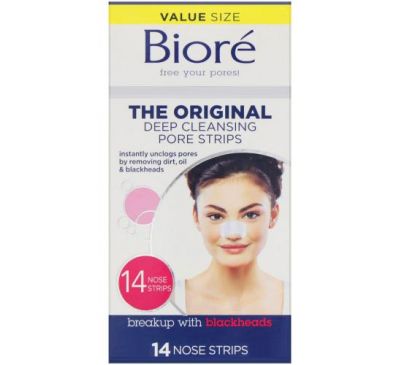 Biore, The Original Deep Cleansing Pore Strips, 14 Nose Strips