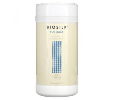 Biosilk, Moisturizing & Cleansing Wipes, For Dogs, 50 Count