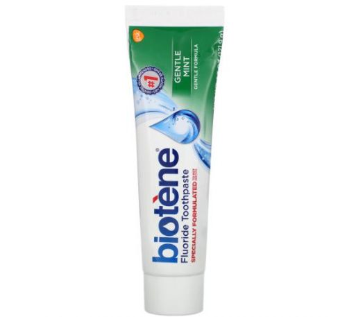 Biotene Dental Products, Gentle Formula Fluoride Toothpaste, Gentle Mint, 4.3 oz (121.9 g)