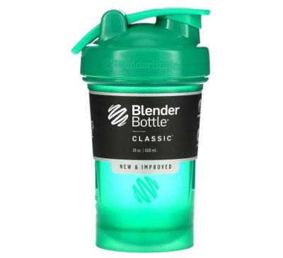 Blender Bottle, Classic with Loop, Emerald Green, 20 oz (600 ml)