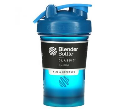 Blender Bottle, Classic With Loop, классический шейкер с петелькой, океанический голубой, 600 мл (20 унций)