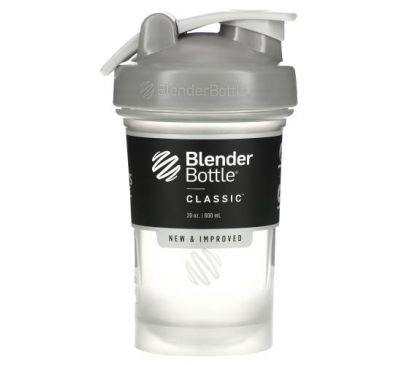 Blender Bottle, Classic with Loop, Pebble Grey, 20 oz (600 ml)
