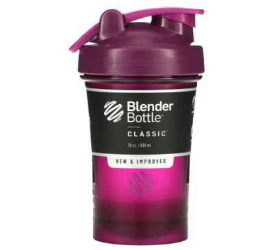 Blender Bottle, Classic With Loop, классический шейкер с петелькой, сливовый, 600 мл (20 унций)