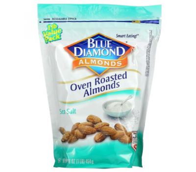 Blue Diamond, Oven Roasted Almonds, Sea Salt, 16 oz (454 g)