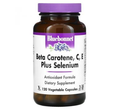 Bluebonnet Nutrition, Beta Carotene, C, E Plus Selenium, 120 Vegetable Capsules