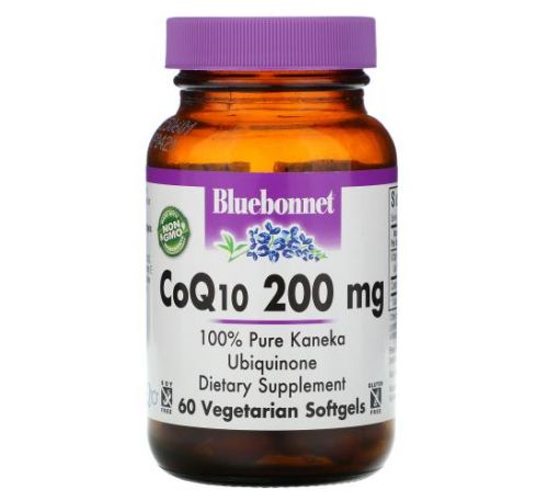 Bluebonnet Nutrition, CoQ10, 200 mg, 60 Veggie Softgels