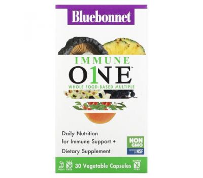 Bluebonnet Nutrition, Immune One, комплекс из цельных продуктов, 30 растительных капсул