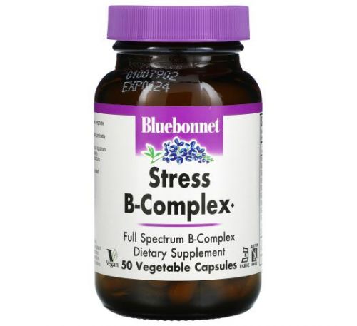 Bluebonnet Nutrition, Stress B-Complex, 50 Vegetable Capsules