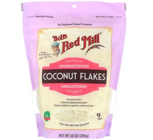 Bob's Red Mill, Coconut Flakes, Unsweetened, Unsulfured, 10 oz (284 g)