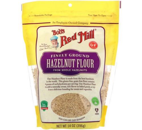 Bob's Red Mill, Finely Ground Hazelnut Flour, Gluten Free, 14 oz (396 g)