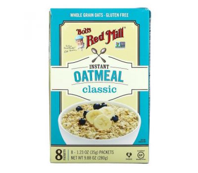 Bob's Red Mill, Instant Oatmeal, Classic , 8 Packets, 1.23 oz (35 g) Each