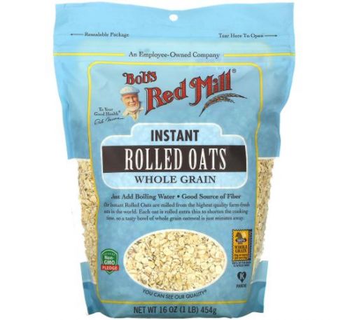 Bob's Red Mill, Instant Rolled Oats, Whole Grain, 16 oz (454 g)