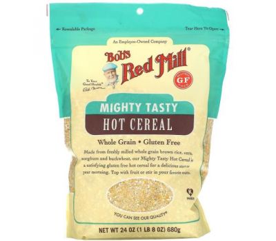 Bob's Red Mill, Mighty Tasty Hot Cereal, цельнозерновые хлопья, 24 унции (680 г)