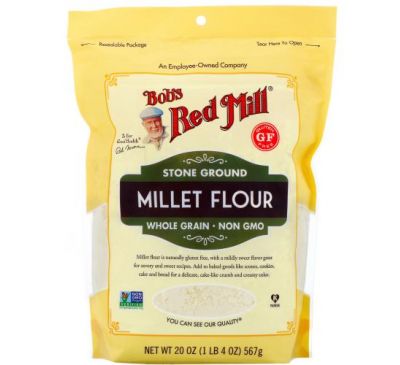 Bob's Red Mill, Millet Flour, Whole Grain, 20 oz (567 g)