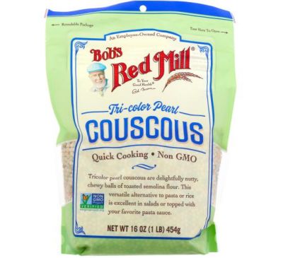 Bob's Red Mill, Tri-Color Pearl Couscous, 16 oz (454 g)