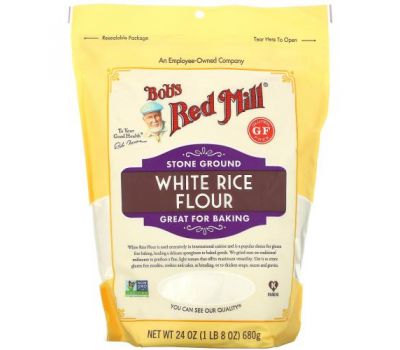 Bob's Red Mill, мука из органического белого риса, 680 г (24 унции)