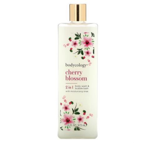 Bodycology, 2-In-1 Body Wash & Bubble Bath, Cherry Blossom, 16 fl oz (473 ml)