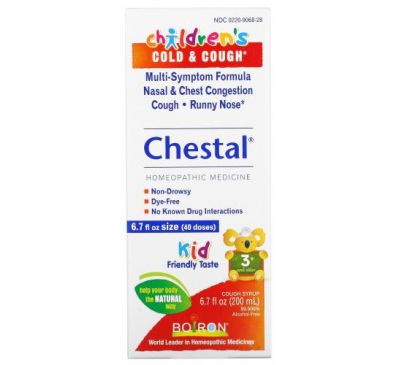 Boiron, Chestal, Children's Cold & Cough, 3+ and Older, 6.7 fl oz (200 ml)