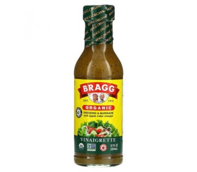 Bragg, Organic Dressing & Marinade with Apple Cider Vinegar, Vinaigrette, 12 fl oz (354 ml)