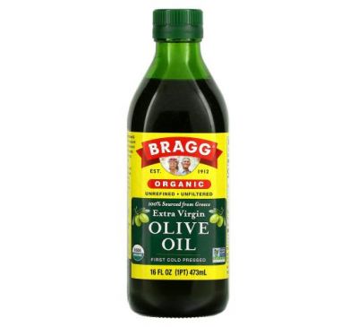 Bragg, Органическое оливковое масло холодного отжима, 473 мл (16 жидк. Унций)