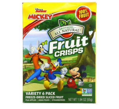 Brothers-All-Natural, Disney Junior Fruit-Crisps, Variety Pack, 6 Packs