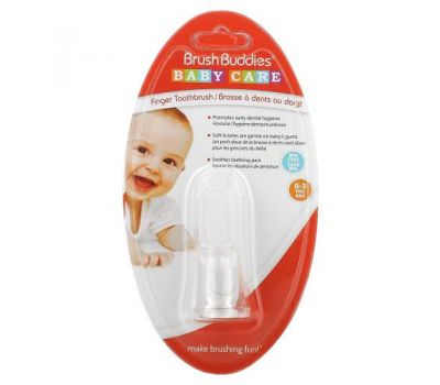 Brush Buddies, пальчикова зубна щітка для чищення зубів малюків у віці 0–3 місяці, 1 шт.