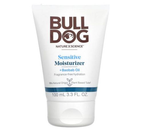 Bulldog Skincare For Men, Moisturizer, Sensitive , 3.3 fl oz (100 ml)