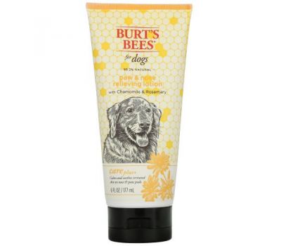 Burt's Bees, Care Plus +, лосьон для снятия лапы и носа для собак с ромашкой и розмарином, 177 мл (6 жидк. Унций)
