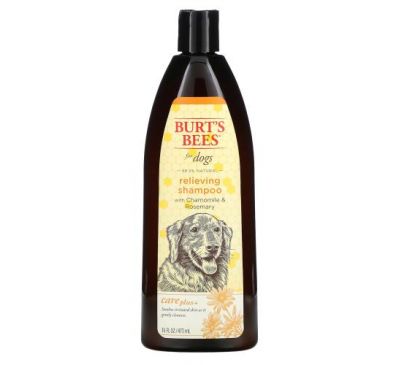 Burt's Bees, Care Plus+, Relieving Shampoo for Dogs with Chamomile & Rosemary, 16 fl oz (473 ml)
