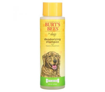 Burt's Bees, Дезодорирующий шампунь для собак с яблоком и розмарином, 473 мл (16 жидк. Унций)