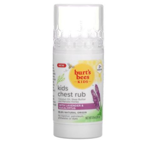 Burt's Bees, Kids, Chest Rub, 3+ Months, With Lavender & Eucalyptus, 1 oz (28.3 g)
