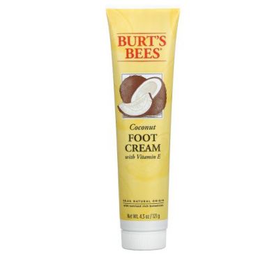 Burt's Bees, Кокосовий крем для ніг з вітаміном Е, 4,3 унції (121 г)