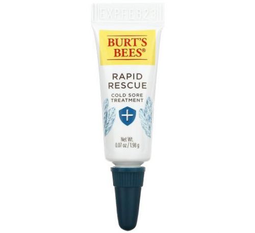 Burt's Bees, Лікування герпесу Rapid Rescue з комплексом ревеню та шавлії, 0,07 унції (1,98 г)