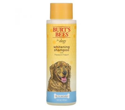 Burt's Bees, Отбеливающий шампунь для собак с папайей и йогуртом, 473 мл (16 жидк. Унций)