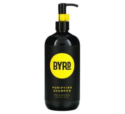 Byrd Hairdo Products, Purifying Shampoo, All Hair Types, Salty Coconut, 16 fl oz (473 ml)