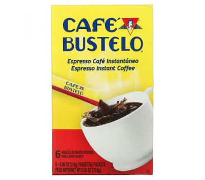 Café Bustelo, Растворимый кофе эспрессо, 6 пакетиков по 2,6 г (0,09 унции)