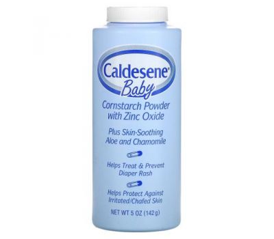 Caldesene, Baby, Cornstarch Powder with Zinc Oxide, 5 oz (142 g)