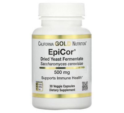 California Gold Nutrition, EpiCor, сухий дріжджовий ферментат, 500 мг, 30 рослинних капсул