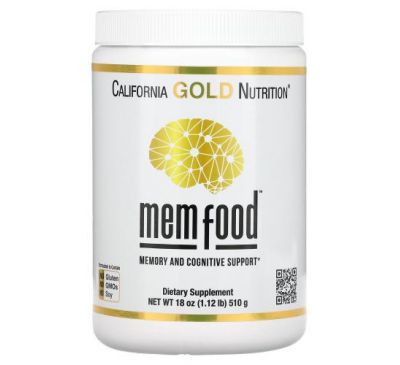California Gold Nutrition, MEM Food, підтримка пам’яті й когнітивних функцій, 510 г (18 унцій)