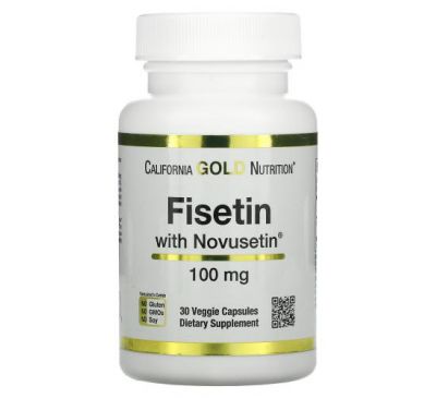 California Gold Nutrition, Fisetin with Novusetin, физетин, 100 мг, 30 растительных капсул